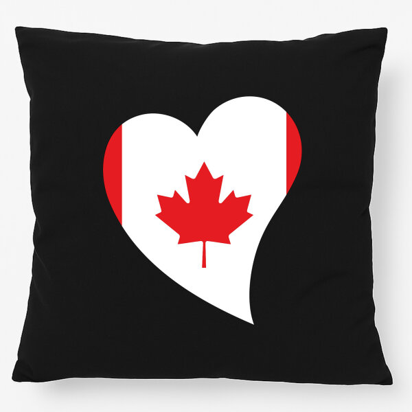 Kissen Kanada Flagge Herz 40x40cm