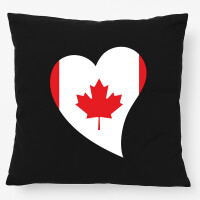 Kissen Kanada Flagge Herz 40x40cm