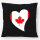 Kissen Kanada Flagge Herz 40x40cm