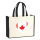 Jutetasche Kanada Flagge Herz 21 Liter Black