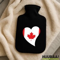 Wärmflasche Kanada Flagge Herz