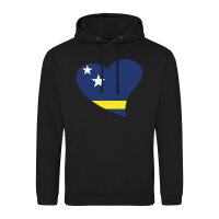 Unisex Hoodie Curacao Flagge Herz