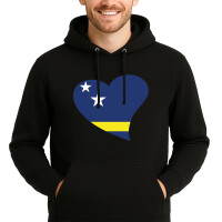 Unisex Hoodie Curacao Flagge Herz