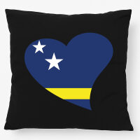 Kissen Curacao Flagge Herz 40x40cm