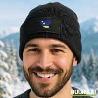 Beanie mit Patch Curacao Flagge Herz Black