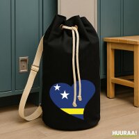 Seesack Curacao Flagge Herz 20 Liter Black