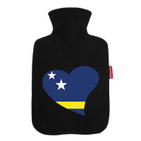Wärmflasche Curacao Flagge Herz