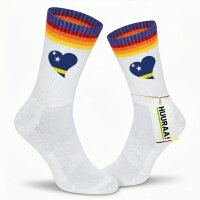 Unisex Socken Curacao Flagge Herz Baumwolle