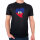 Herren T-Shirt Haiti Flagge Herz