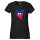 Damen T-Shirt Haiti Flagge Herz