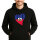 Unisex Hoodie Haiti Flagge Herz