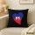 Kissen Haiti Flagge Herz 40x40cm