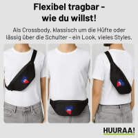 Bauchtasche Haiti Flagge Herz 2,5 Liter Black