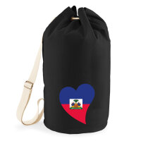Seesack Haiti Flagge Herz 20 Liter Black