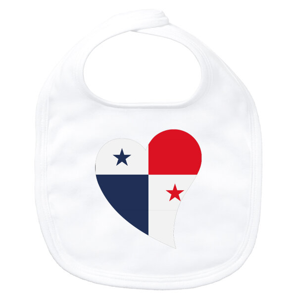 Baby Lätzchen Panama Flagge Herz Klettverschluss