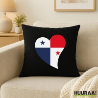 Kissen Panama Flagge Herz 40x40cm