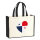 Jutetasche Panama Flagge Herz 21 Liter Black