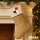 Weihnachtsstrumpf Panama Flagge Herz Beige Jute