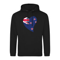 Unisex Hoodie Neuseeland Flagge Herz