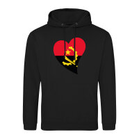 Unisex Hoodie Angola Flagge Herz