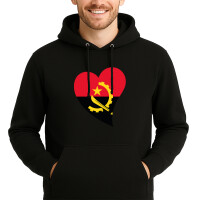 Unisex Hoodie Angola Flagge Herz