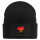 Beanie mit Patch Angola Flagge Herz Black