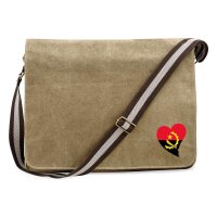 Umhängetasche Angola Flagge Herz 14 Liter