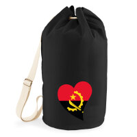 Seesack Angola Flagge Herz 20 Liter Black