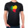 Herren T-Shirt Benin Flagge Herz