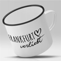 Emaille Tasse Frankfurt  Vintage 300ml