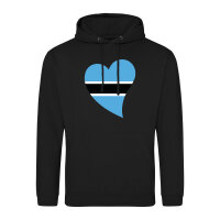 Unisex Hoodie Botswana Flagge Herz