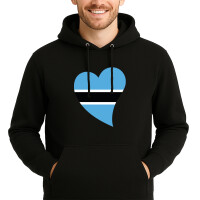 Unisex Hoodie Botswana Flagge Herz