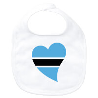 Baby Lätzchen Botswana Flagge Herz Klettverschluss