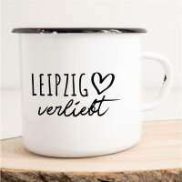 Emaille Tasse Leipzig  Vintage 300ml