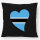 Kissen Botswana Flagge Herz 40x40cm