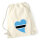 Turnbeutel Botswana Flagge Herz 12 Liter