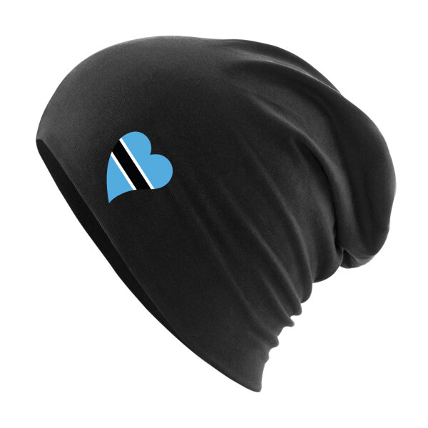 Beanie Botswana Flagge Herz