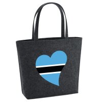 Filzshopper Botswana Flagge Herz, 22 Liter