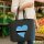Filz Shopper Botswana Flagge Herz 22 Liter