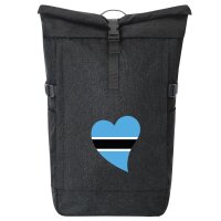 Kurierrucksack Botswana Flagge Herz 30-44 Liter Black...