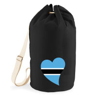 Seesack Botswana Flagge Herz 20 Liter Black