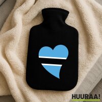 Wärmflasche Botswana Flagge Herz