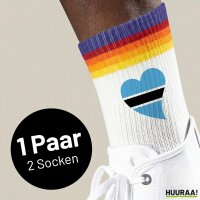 Unisex Socken Botswana Flagge Herz Baumwolle