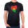 Herren T-Shirt Burkina Faso Flagge Herz