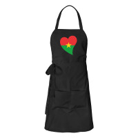 Schürze Burkina Faso Flagge Herz mit Taschen