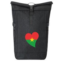 Kurierrucksack Burkina Faso Flagge Herz 30-44 Liter Black...