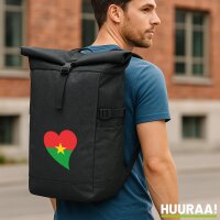 Kurierrucksack Burkina Faso Flagge Herz 30-44 Liter Black...