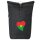 Kurierrucksack Burkina Faso Flagge Herz 30-44 Liter Black Melange