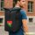 Kurierrucksack Burkina Faso Flagge Herz 30-44 Liter Black Melange