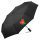 Regenschirm Burkina Faso Flagge Herz 98cm Schwarz